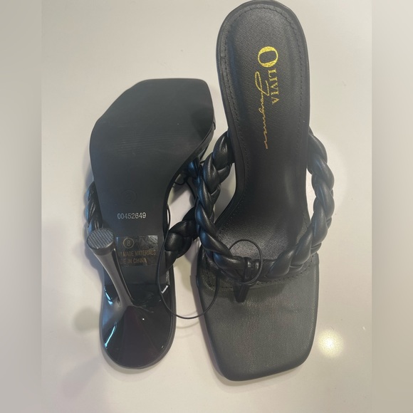 OLIVIA FRAGRANCE NWT BRAIDED HEELED SANDAL BLACK - SIZE - 8 - Picture 6 of 15
